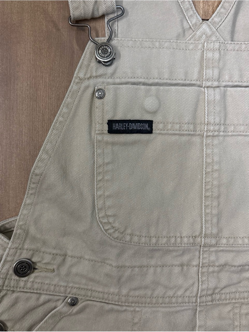 Harley-Davidson Beige Cotton Top with Eagle Logo - Picture 2 of 5